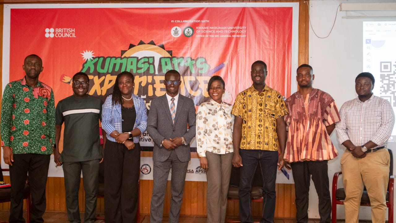 Audience interaction during the Kumasi Art Experience programme at KNUST.